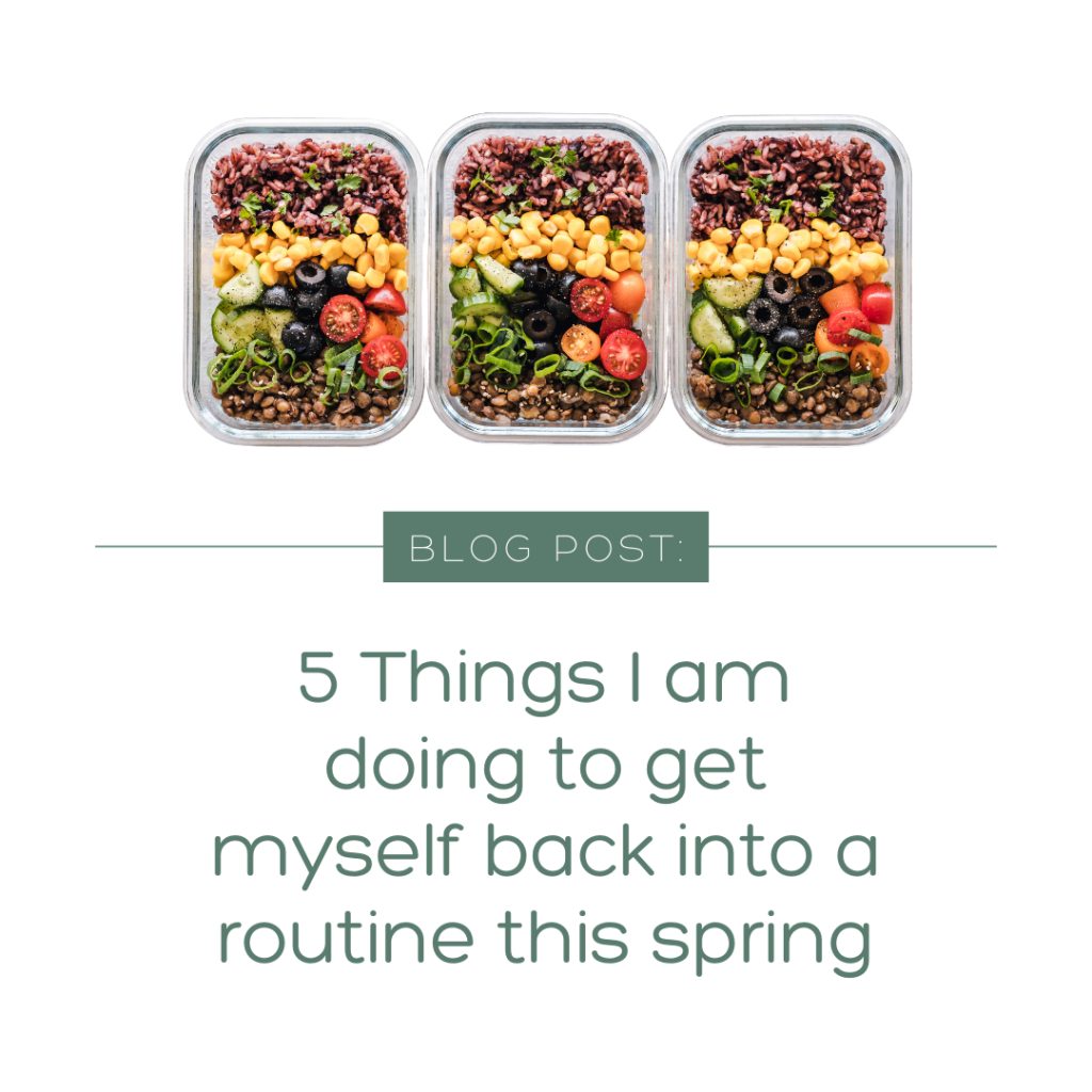 5 Things I am doing to get myself back into a routine this&nbsp;spring
