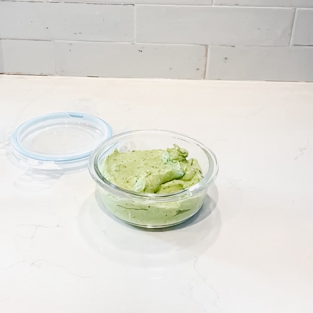 Basil and Avocado Dip, a healthy vegetable dip