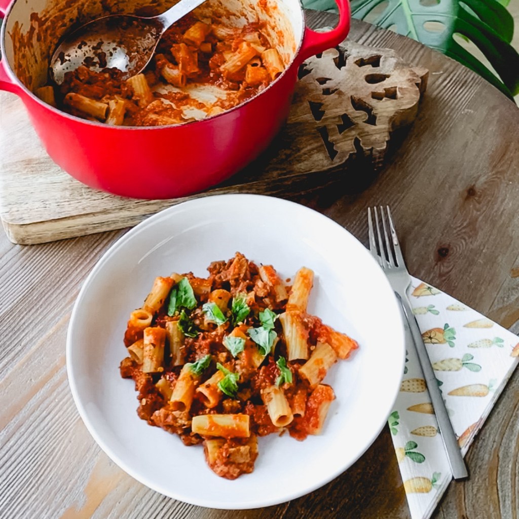 Tempeh and Red Pepper&nbsp;Pasta