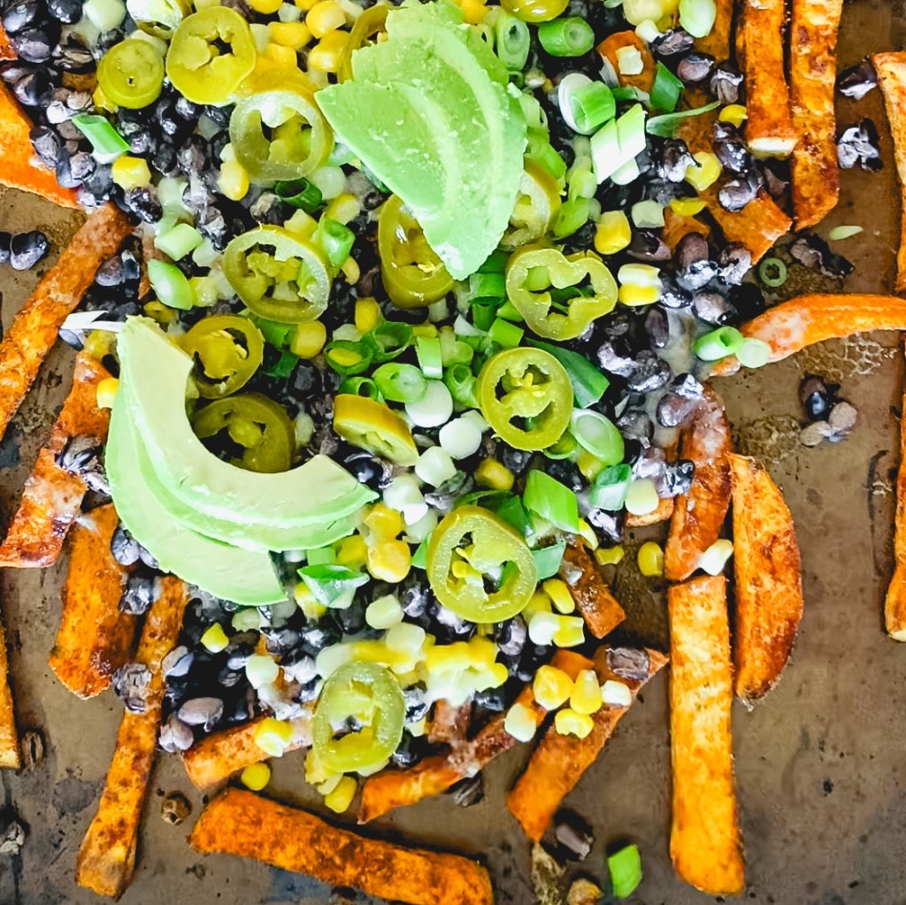 Loaded sweet potato fries